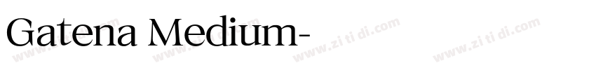 Gatena Medium字体转换